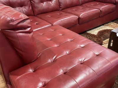 Two piece sectional sofa chaise