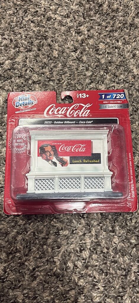 Ho Scale Classic Metal Works coca Cola Sign