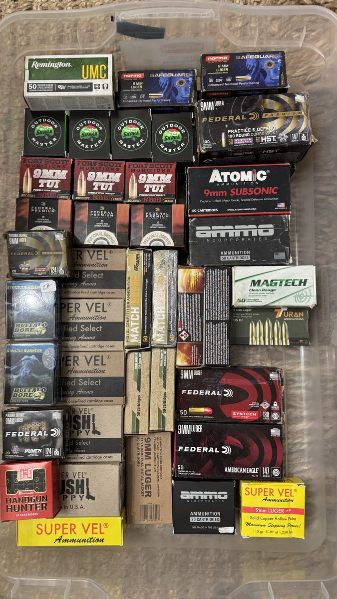 9mm Match Grade Ammo Lot