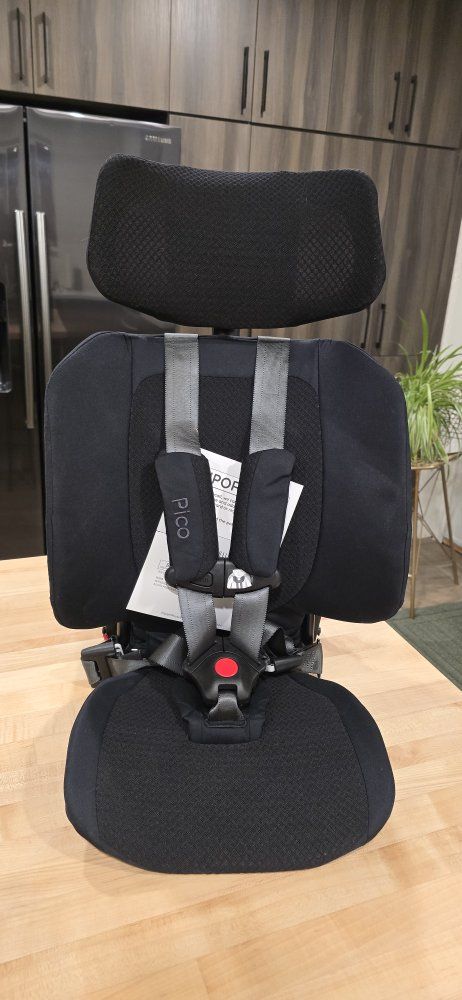 WAYB Pico Portable Car Seat - Black, Lightweight, Collapsible, Travel-Friendly, Mfg 2021