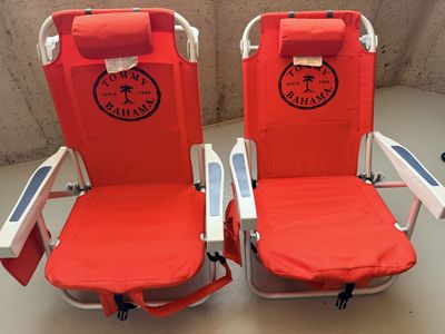 Tommy Bahama Backpack Beach Chairs - Set of 2 - Sturdy, Lightweight & Comfortable