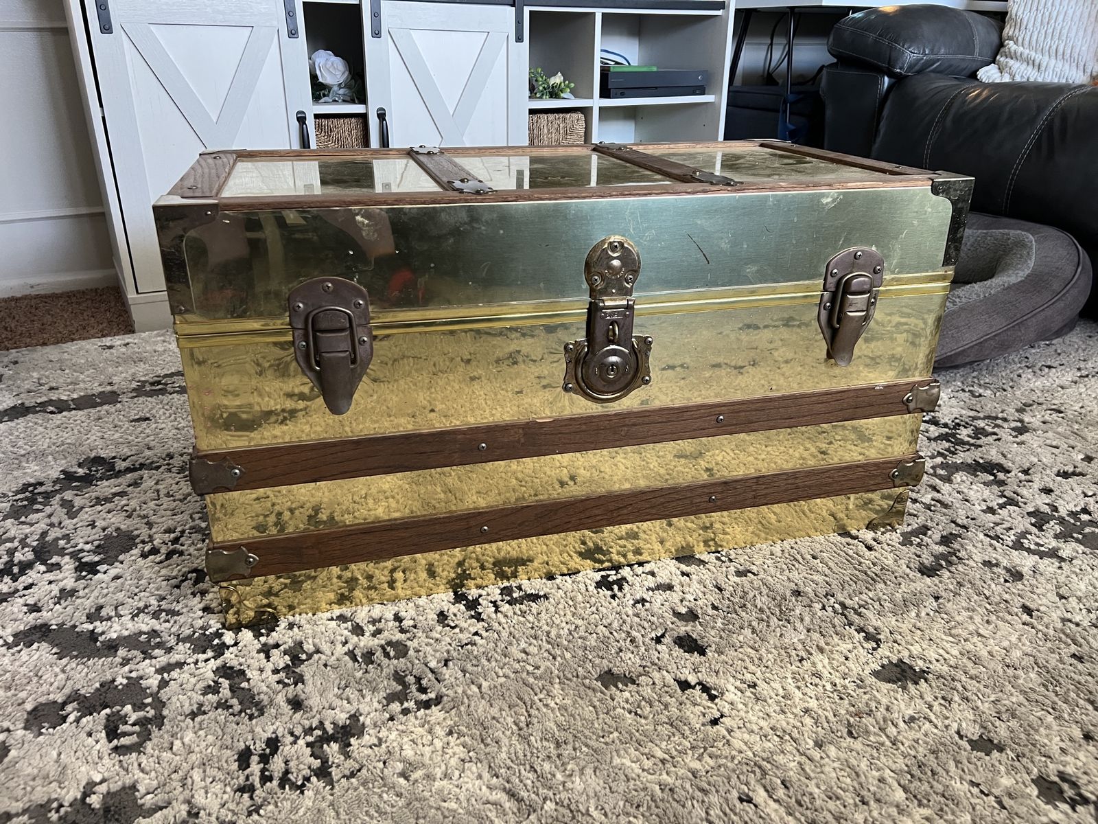 Brass Plated Cedar Chest