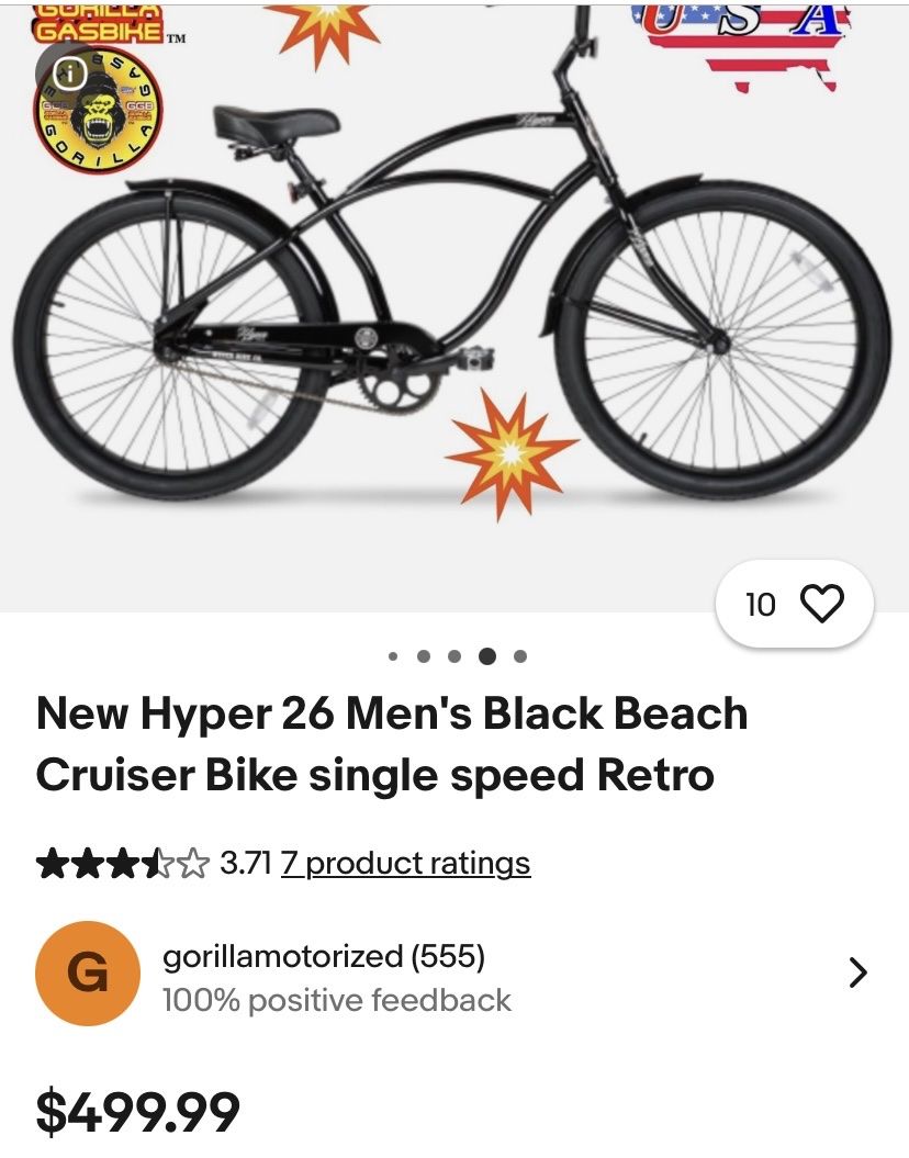 Men’s Black Beach Cruiser