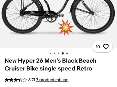 Men’s Black Beach Cruiser