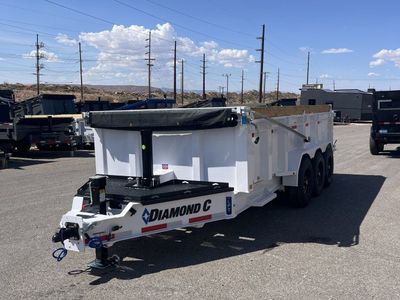 7x16 Diamond C LPT 307 Dump Trailer - 32" Sides - 24K GVWR - 14 Ply Tires, ABS Brakes, Board Brackets