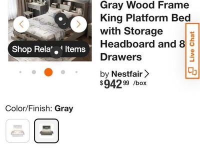 king bed with headboard book shelves and 8 drawers