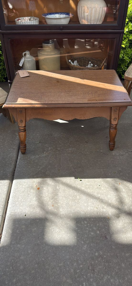 Small vintage wood side table
