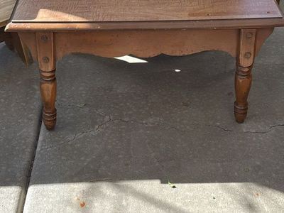 Small vintage wood side table
