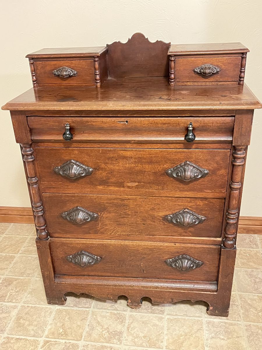 Antique Hardwood Chest of Drawers