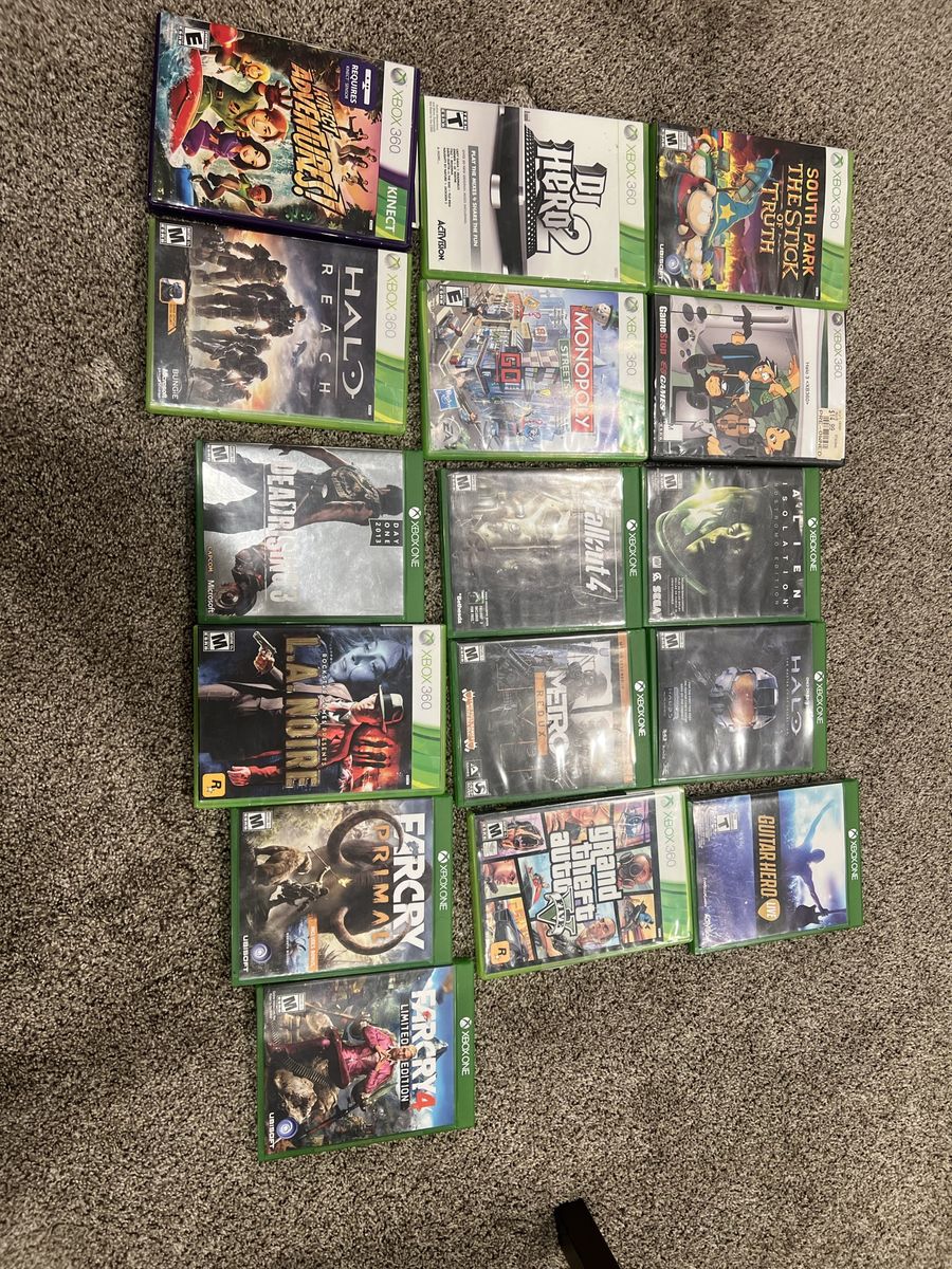 Xbox 360 & Xbox One Game Lot: Fallout 4, Halo Reach, Far Cry, GTA V, South Park, Dead Rising & More