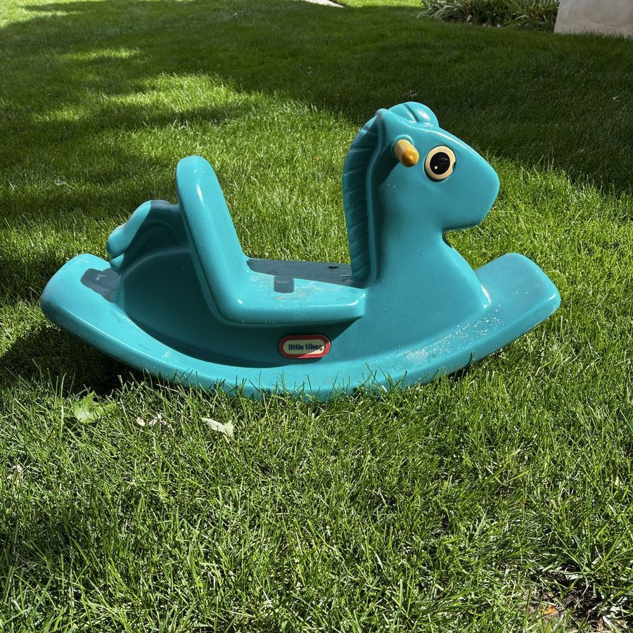 Little Tikes Blue Rocking Horse Toddler Ride-On Toy Indoor/Outdoor