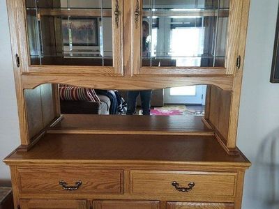 solid oak hutch