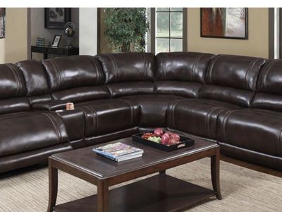 BRAND NEW! Top Grain Leather power motion sectional