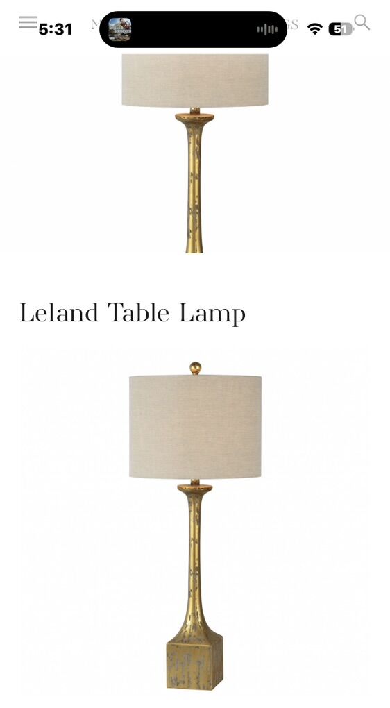 Leland Table Lamp 36in