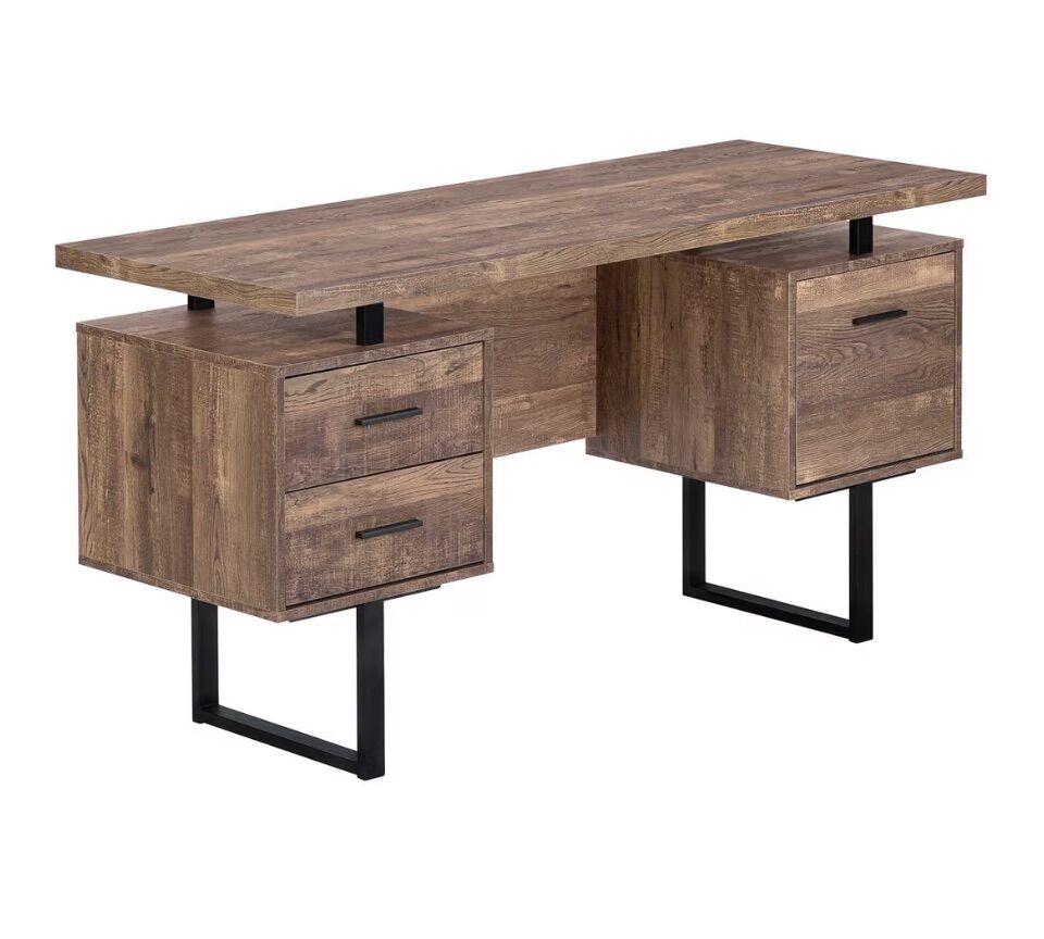 New Monarch Brown Reclaimed Wood Look Desk