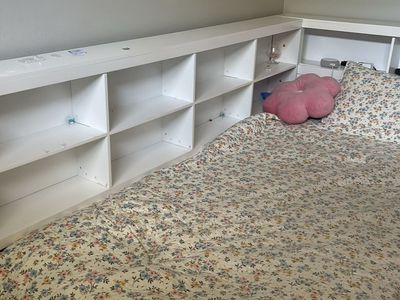Twin bed and mattress