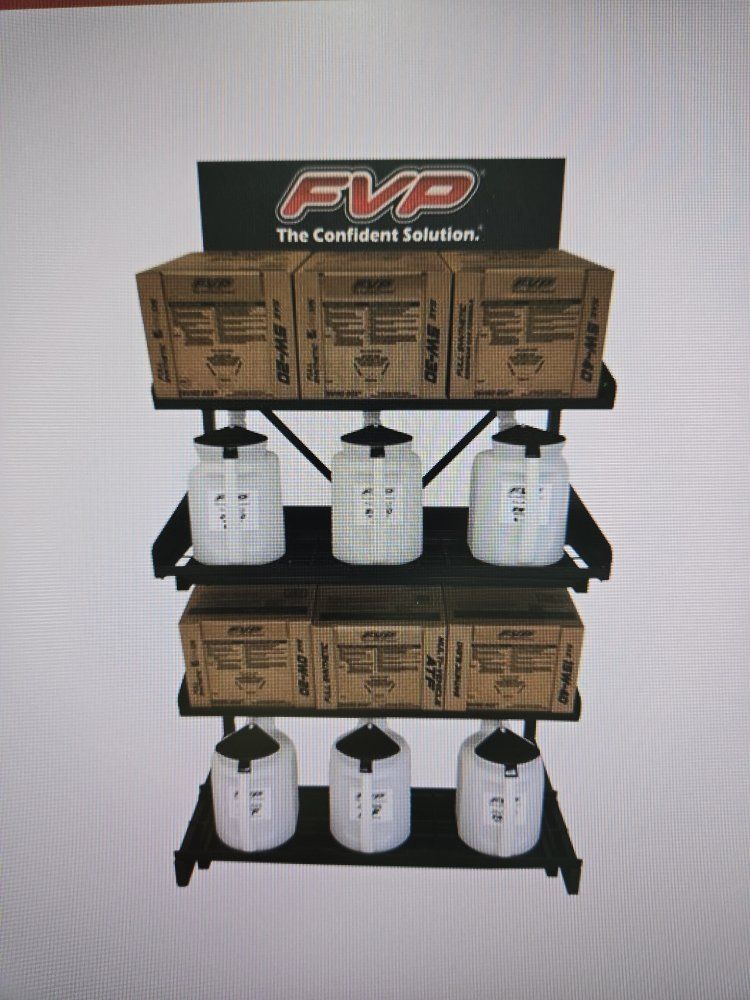 Heavy Duty 4-Tier Metal Oil Rack Display Stand