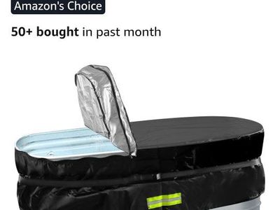 2x6ft Oval Stock Tank Cover with Zipper for Horse Trough & Ice Bath