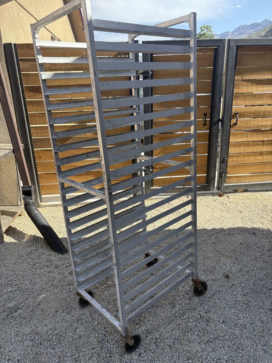 Sheet pan rack bakery buns speed rack.