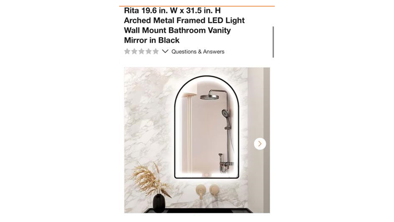 Rita LED back-lit mirror