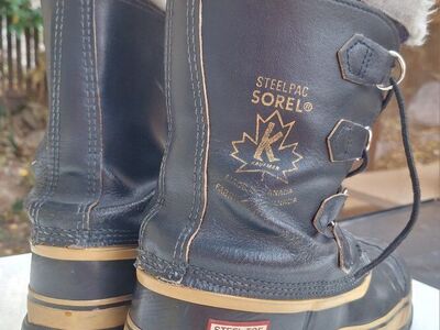Mens Sorel Steel Pac Winter Boots size 6 Steel Toe