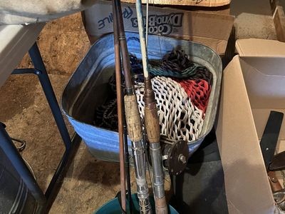 Vintage Fishing Poles And Accesories