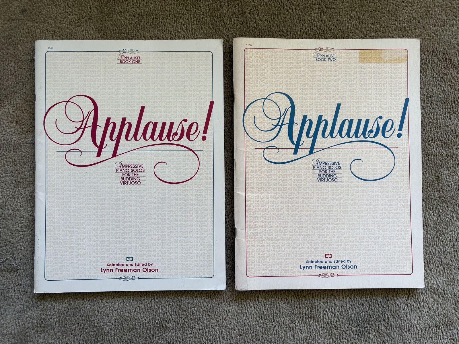Two Vintage Applause! Piano Books