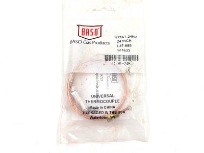 Baso Gas Products Universal Thermocouple 24 inch K7AT-24HJ