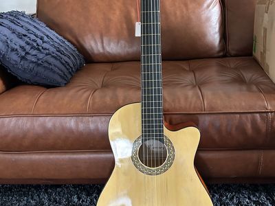 Classical Acoustic-Electric Guitar-Natural Wood