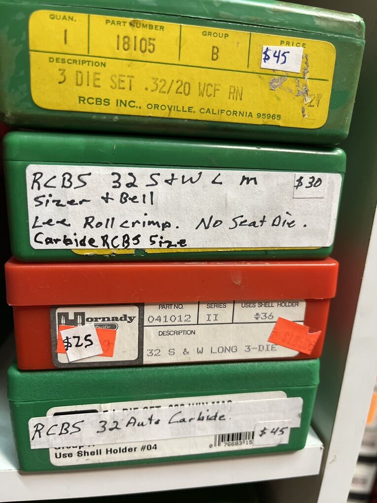 32 Auto Up To 10/40 Sw Die Sets. 10% off Marked Pr