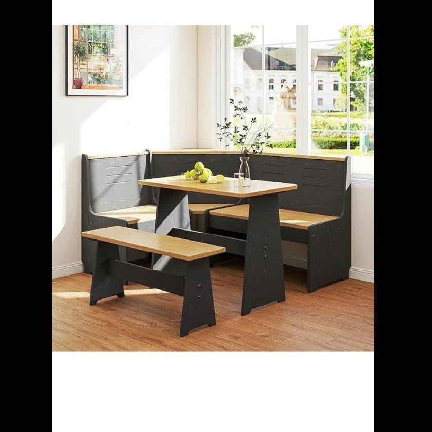 NEW- Breakfast Nook Dining Table Set