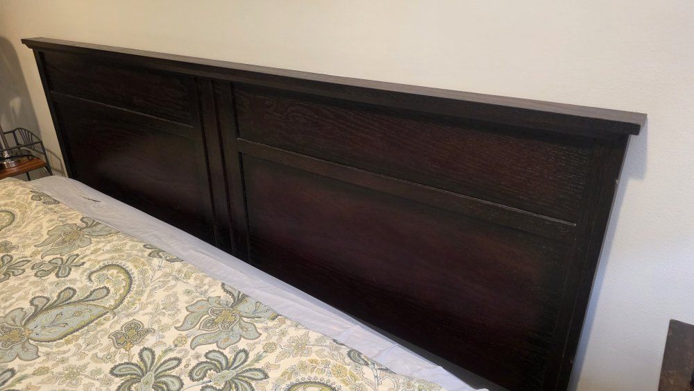 Solid Wood King Size Headboard – Dark Espresso Finish