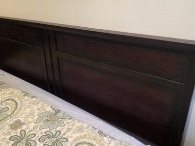 Solid Wood King Size Headboard – Dark Espresso Finish