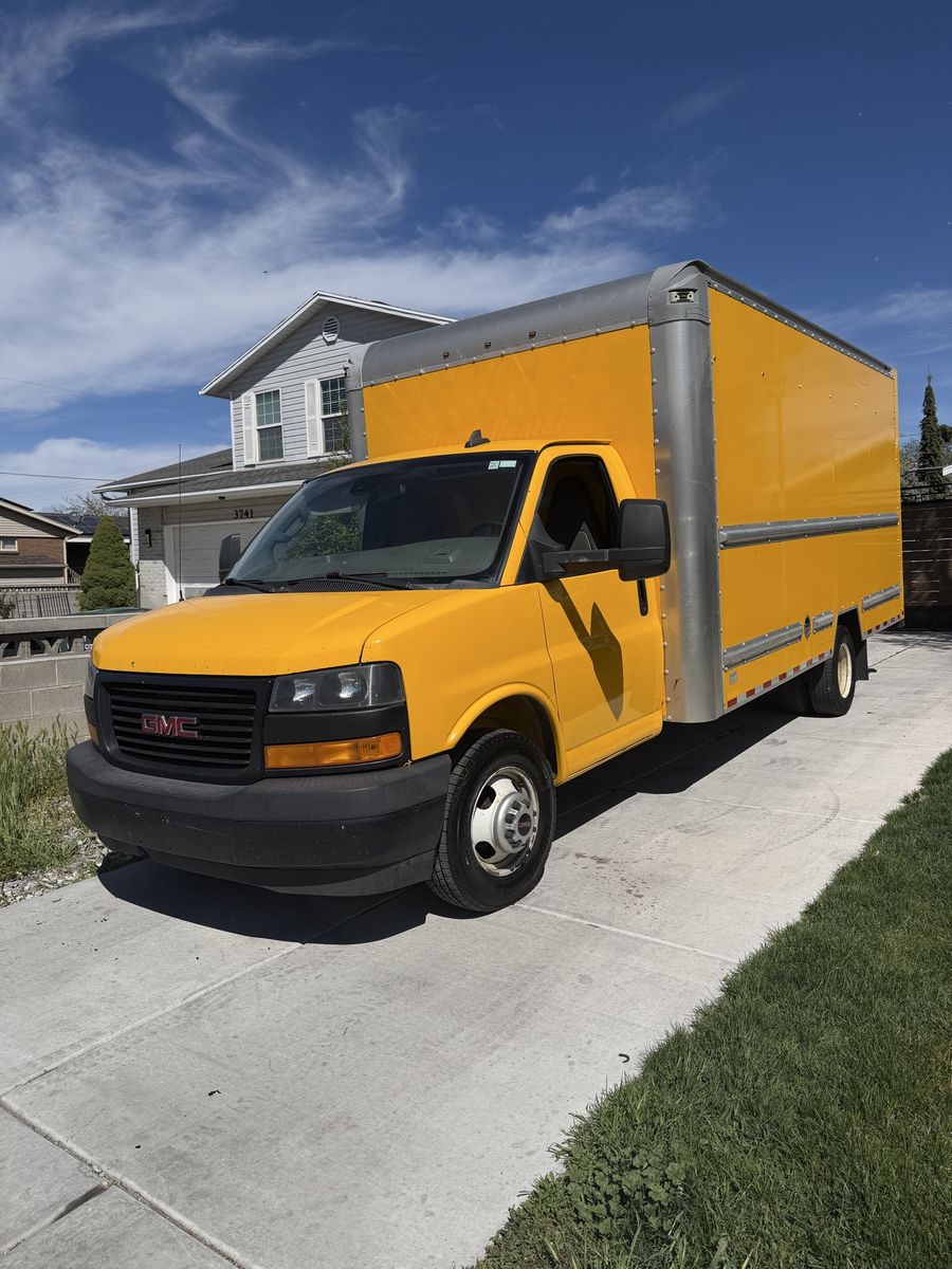 2019 GMC Savana Cutaway Box Truck - Yellow, Ready for Work