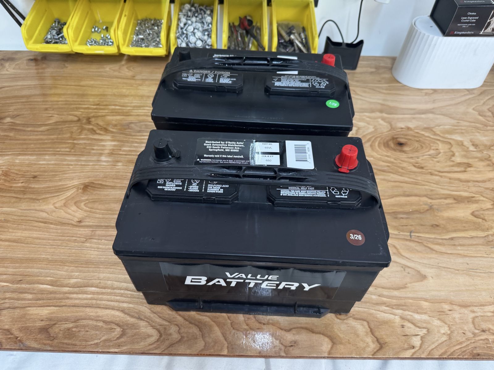 Nearly New O'Reilly Batteries (2)