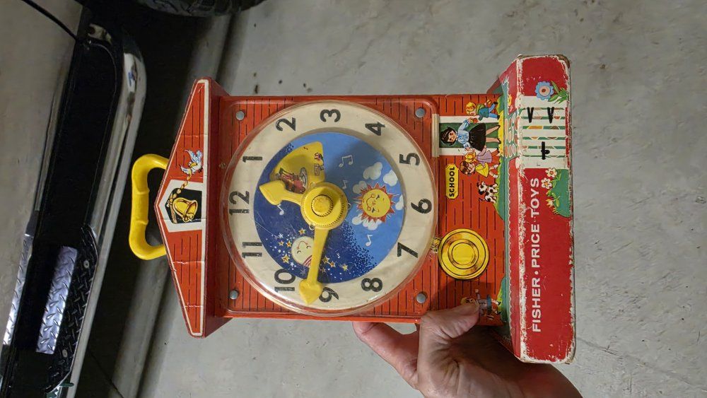 Fisher-Price Music Box Teaching Clock 998 Vintage