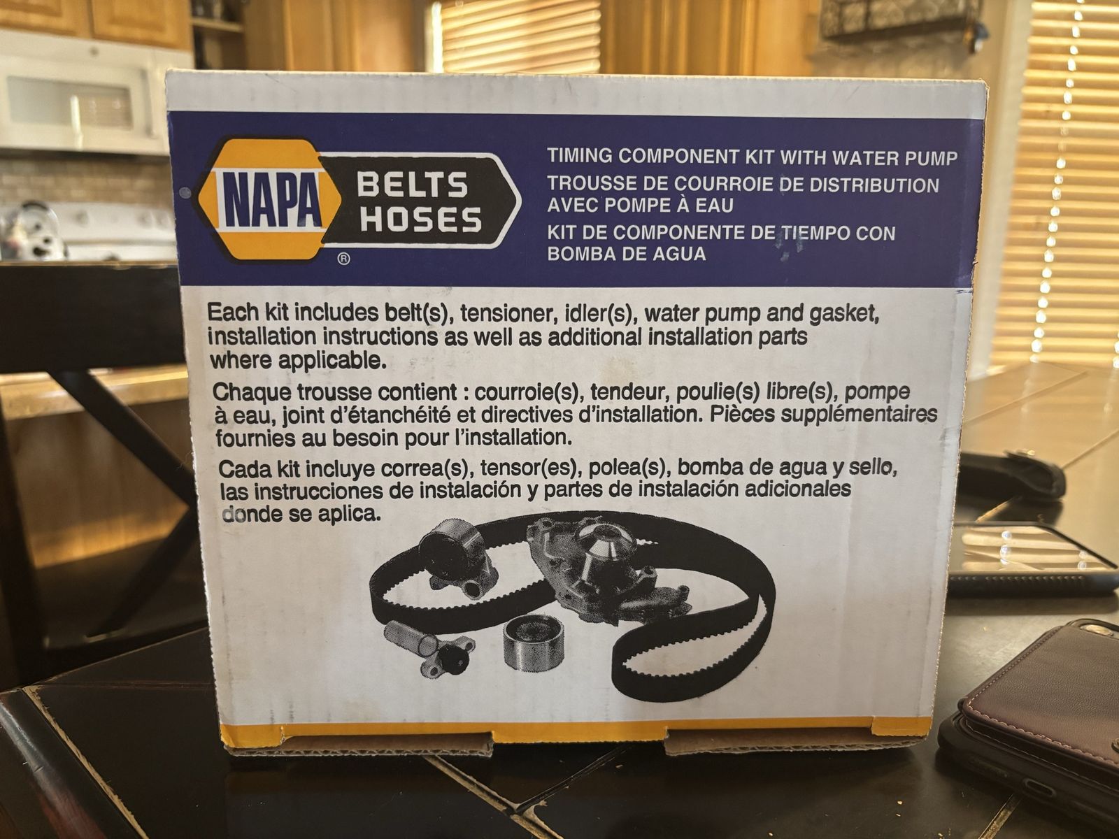 NAPA Belts & Hoses BWPK43500 Timing Component Kit with Water Pump - New