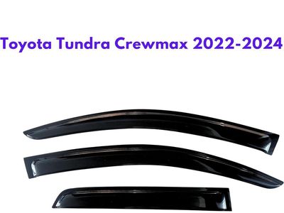 KPY 4PC Window Visors Rain Guards Vent Deflectors for 2022-2024 Toyota Tundra Crewmax