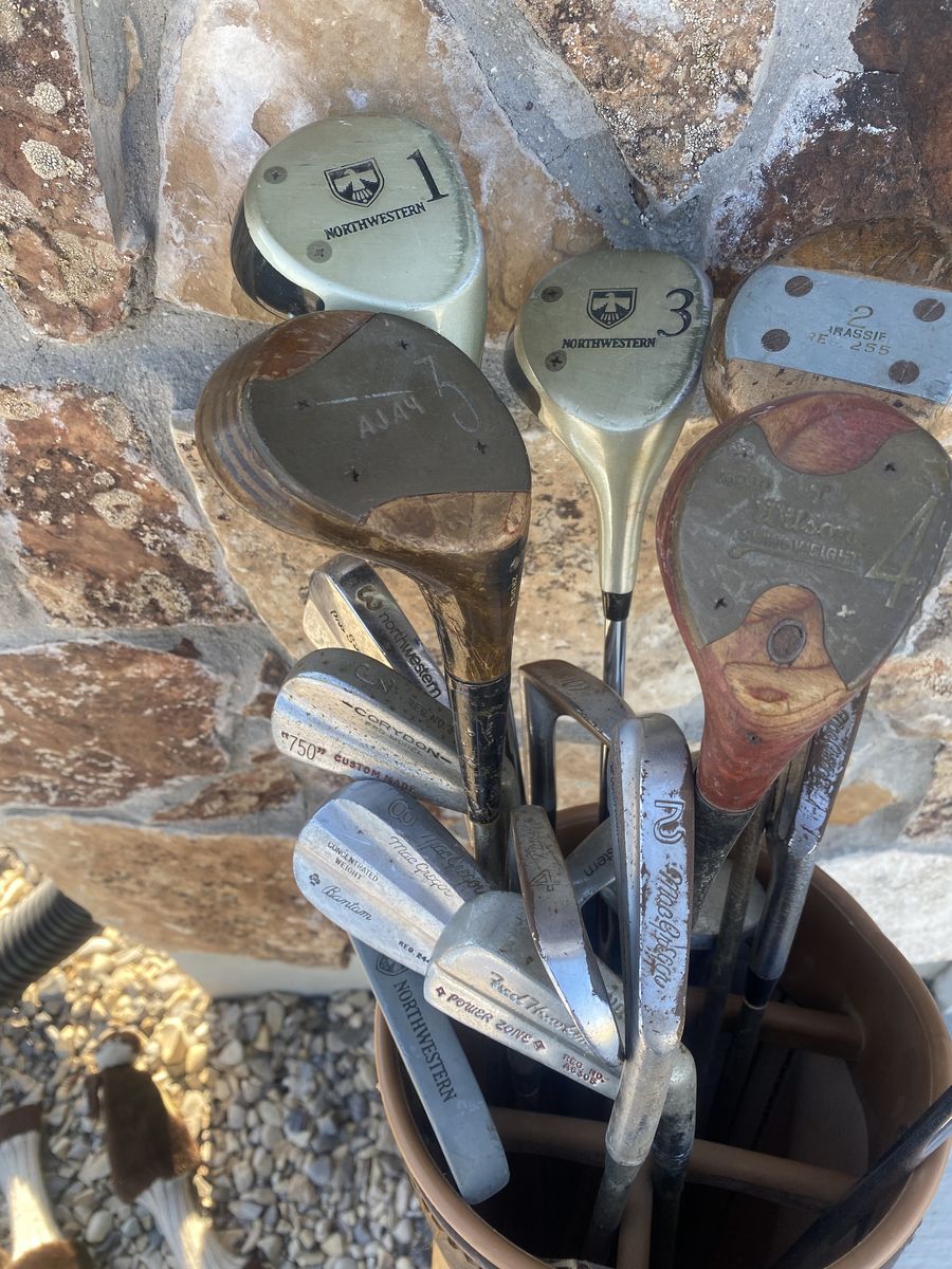 Golf Club set Northwestern and miscellaneous irons and woods