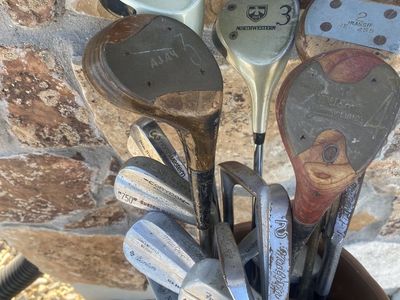 Golf Club set Northwestern and miscellaneous irons and woods