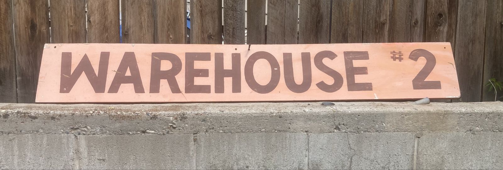 WAREHOUSE #2 Sign - Wooden Industrial Rustic Decor