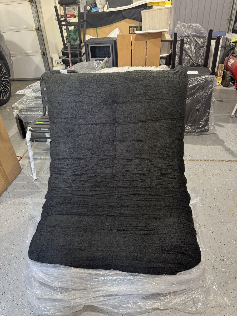 Modern Dark Charcoal single caterpillar sofa chair
