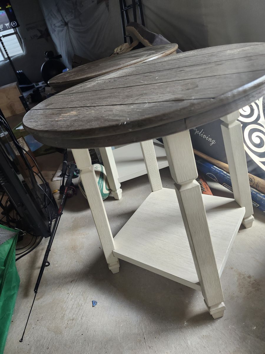 Two ashley furniture side tables