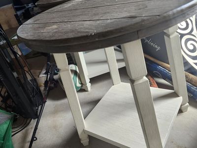 Two ashley furniture side tables