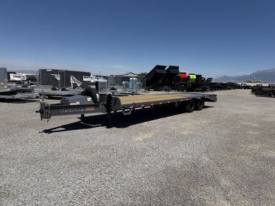 2026 RawMaxx 8.5x28 FDX Tandem Dual Pintle Equipment Flatbed Trailer
