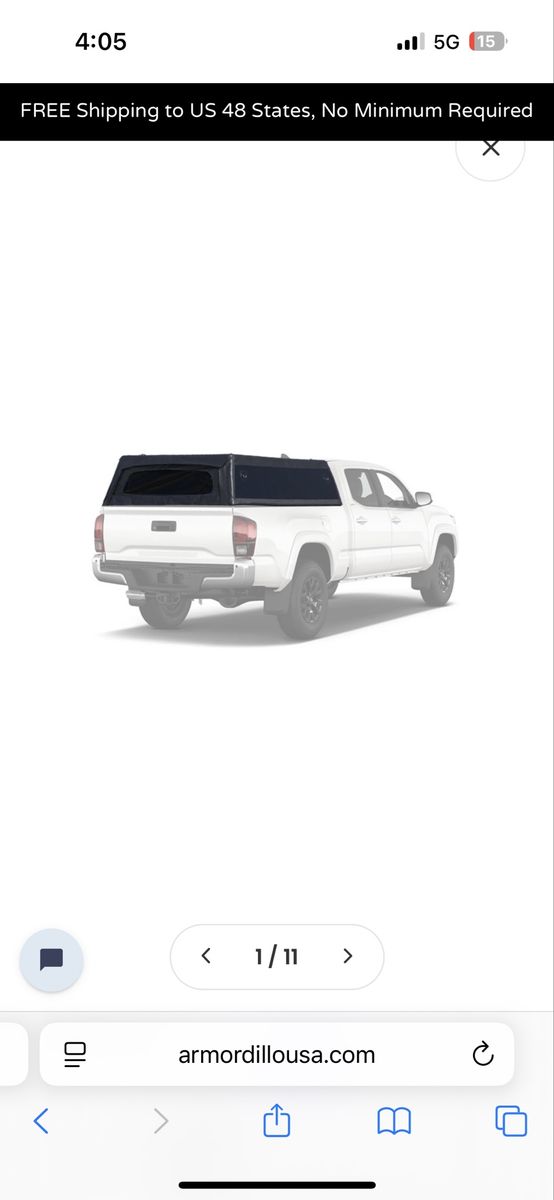 Armordillo Coverex Inflatable Bed Topper for Toyota Tacoma 2016-2023 6’ Bed