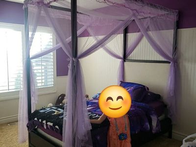Four poster twin XL metal bed frame