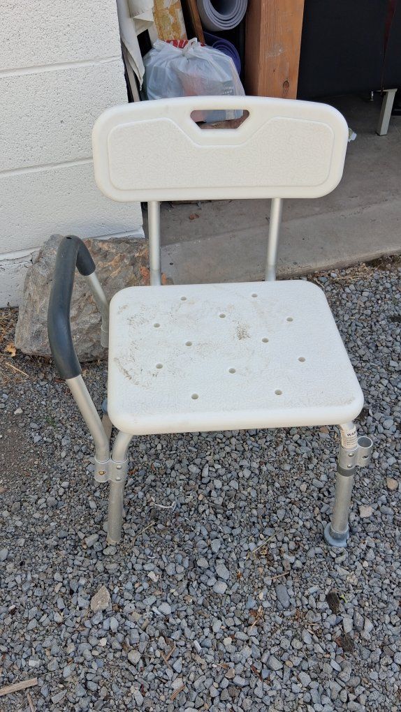 Shower Chair with Back and Side Arm Support