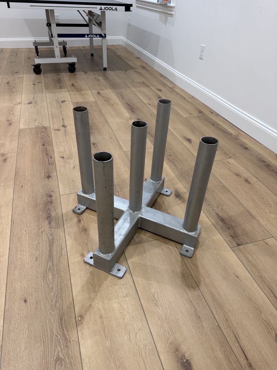 Vertical Olympic bar holder heavy metal