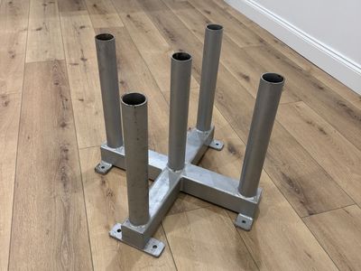 Vertical Olympic bar holder heavy metal